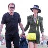 Johnny et Laeticia Hallyday assistent au Festival de musique de Coachella, le 20 avril 2013