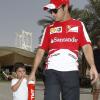 Felipe Massa et son fils Felipinho lors du Grand Prix de Bahreïn à Sakhir, le 21 avril 2013