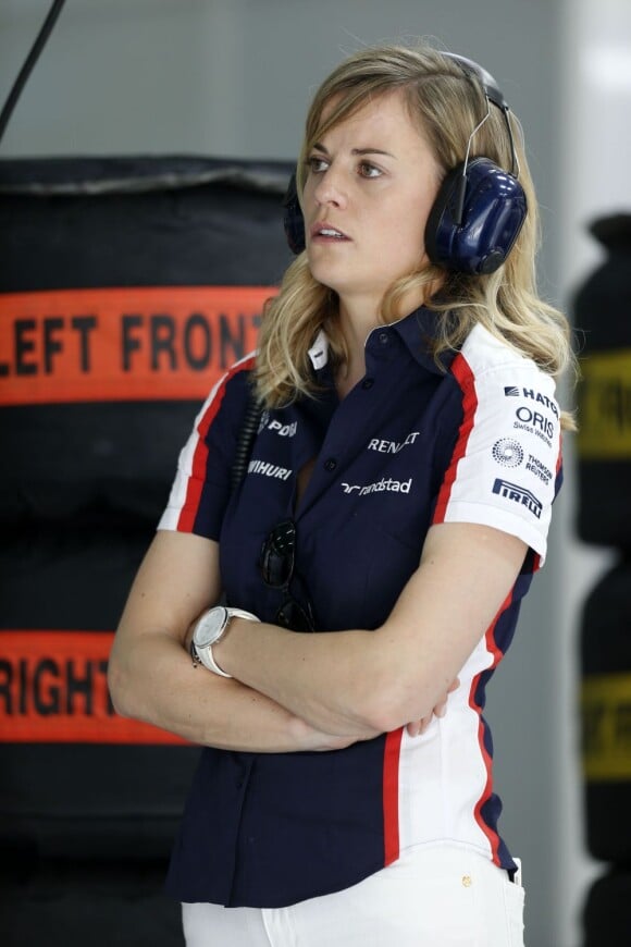 Susie Wolff, pilote d'essai Williams F1 lors du Grand Prix de Bahreïn à Sakhir, le 21 avril 2013