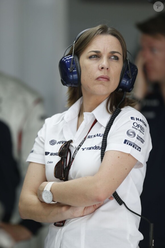 Claire Williams, Team Principal adjointe de Williams F1 lors du Grand Prix de Bahreïn à Sakhir, le 21 avril 2013