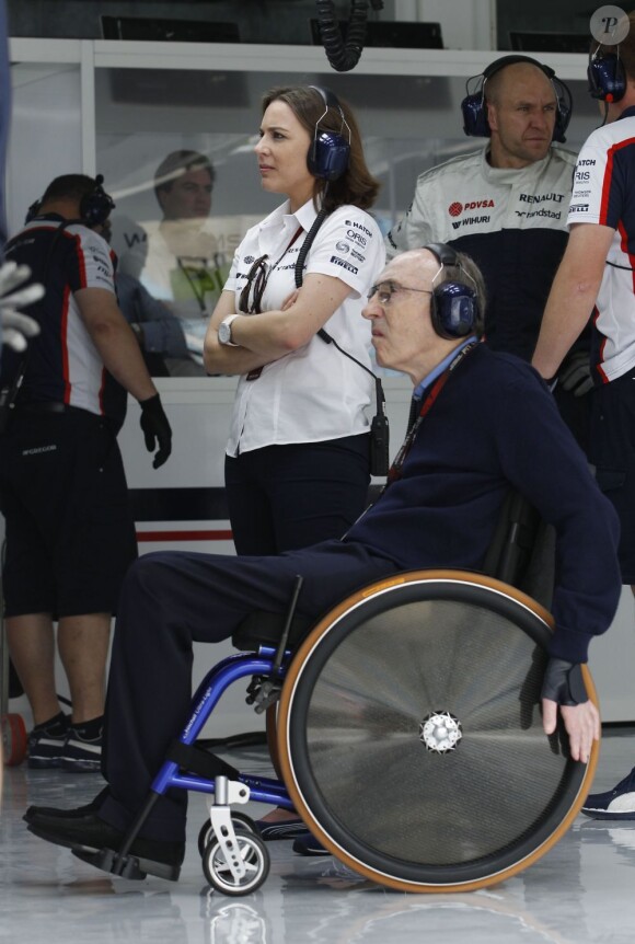 Frank Williams et sa fille Claire Williams lors du Grand Prix de Bahreïn à Sakhir, le 21 avril 2013