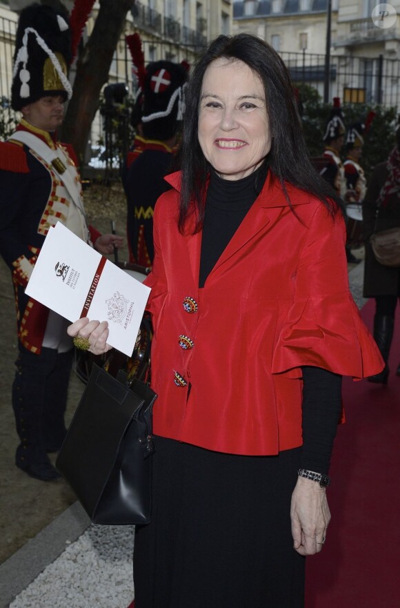 Irène Frain à l'inauguration du nouvel Institut des lettres et des manuscrits à Paris, le 24 avril 2013.