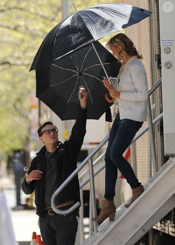 Cameron Diaz arrive sur le tournage de The Other Woman à New York le 25 avril 2013.