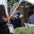 Fergie, enceinte, et Josh Duhamel au mariage de la petite soeur de Fergie, Dana Ferguson a San Marcos, le 27 avril 2013.
