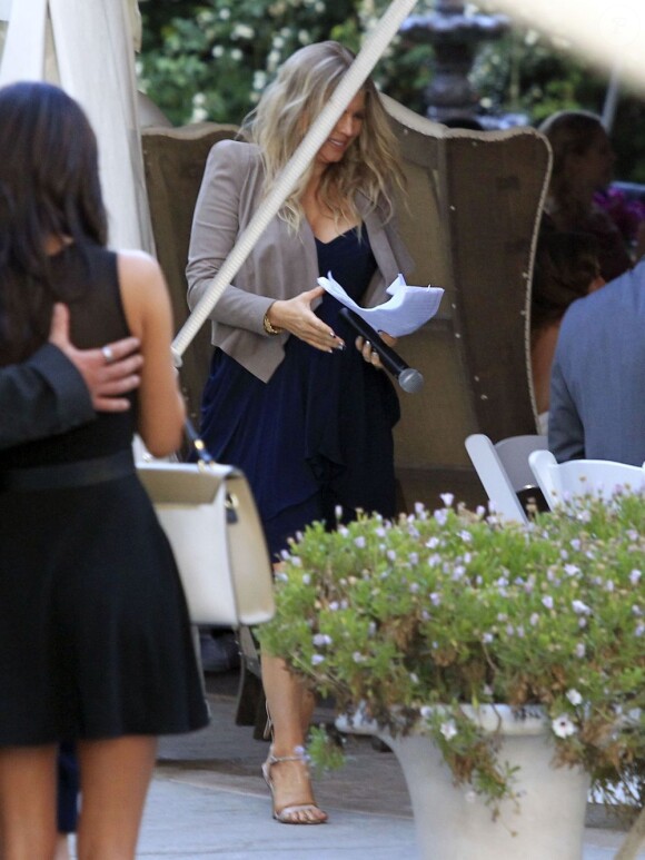 Fergie, enceinte, et Josh Duhamel au mariage de la petite soeur de Fergie, Dana Ferguson a San Marcos, le 27 avril 2013.