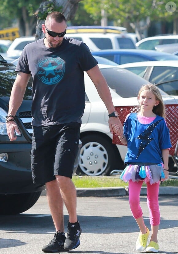 Heidi Klum, ses enfants Leni, Henry, Johan et Lou et son petit ami Martin Kirsten vont déjeuner au restaurant à Santa Monica, le 28 avril 2013.