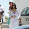 Kendall Jenner, 17 ans, profite de vacances en famille sur l'île de Santorin en Grèce. Le 29 avril 2013.