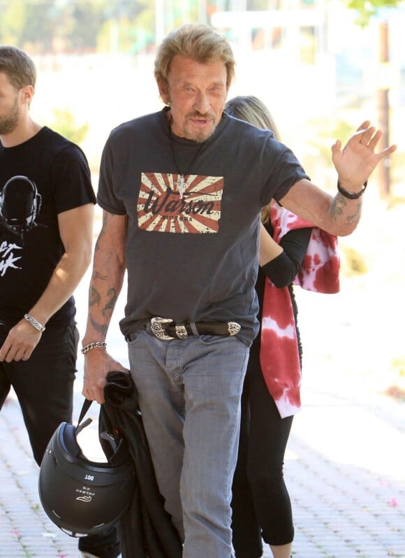 Johnny Hallyday à Malibu, le 27 avril 2013.