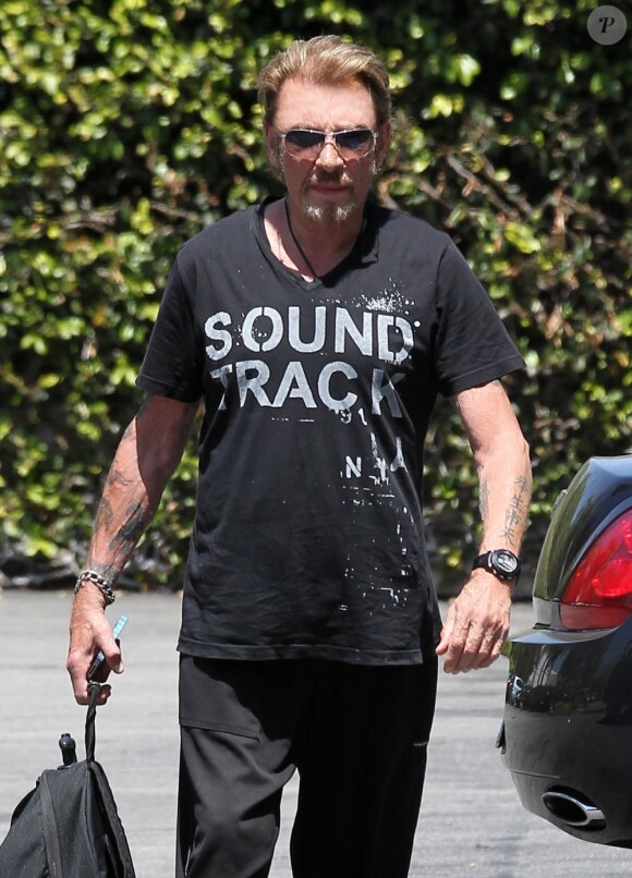 Exclusif - Johnny Hallyday se rend à la salle de sport à Venice, le 2 mai 2013.