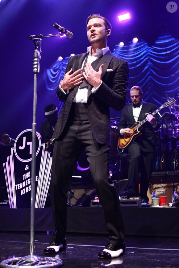 Justin Timberlake sur scène, au Roseland Ballroom de New York, le 5 mai 2013.