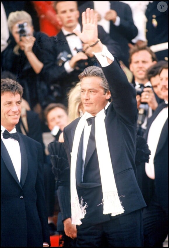 Alain Delon lors du Festival de Cannes 1989