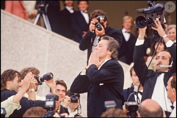 Alain Delon lors du Festival de Cannes 1990