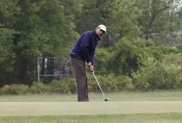 Barack Obama s'est offert une partie de golf sur le 18 trous de la base d'Andrews, le 6 mai 2013