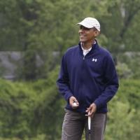 Barack Obama : Détendu et souriant, un président heureux sur un parcours de golf