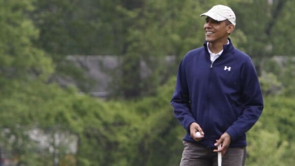 Barack Obama : Détendu et souriant, un président heureux sur un parcours de golf