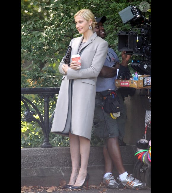 Kelly Rutherford sur le tournage de Gossip Girl à New York, le 10 septembre 2012