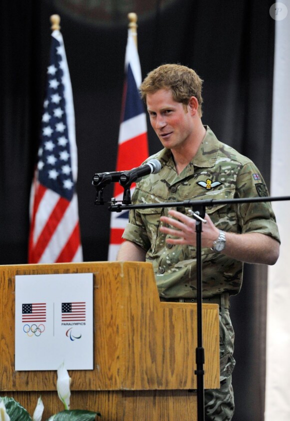 Le prince Harry lors de la conférence de presse inaugurale des Warrior Games, le 11 mai 2013 à Colorado Springs