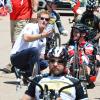 Le prince Harry lors d'une épreuve cycliste des Warrior Games à Colorado Springs le 12 mai 2013
