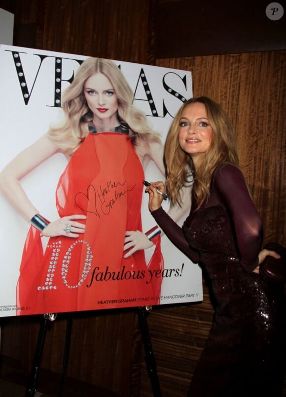 Heather Graham lors de la soirée organisée par Vegas Magazine pour fêter les 10 ans de la publication, au Mandarin Oriental Hotel, à Las Vegas, le 9 mai 2013.