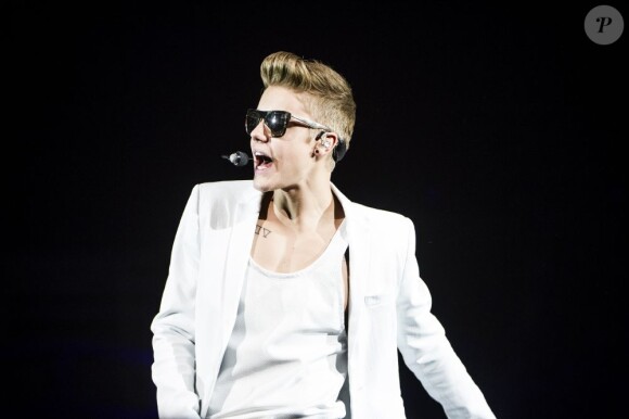 Justin Bieber en concert pour le Believe Tour à Stockholm, le 23 avril 2013.
