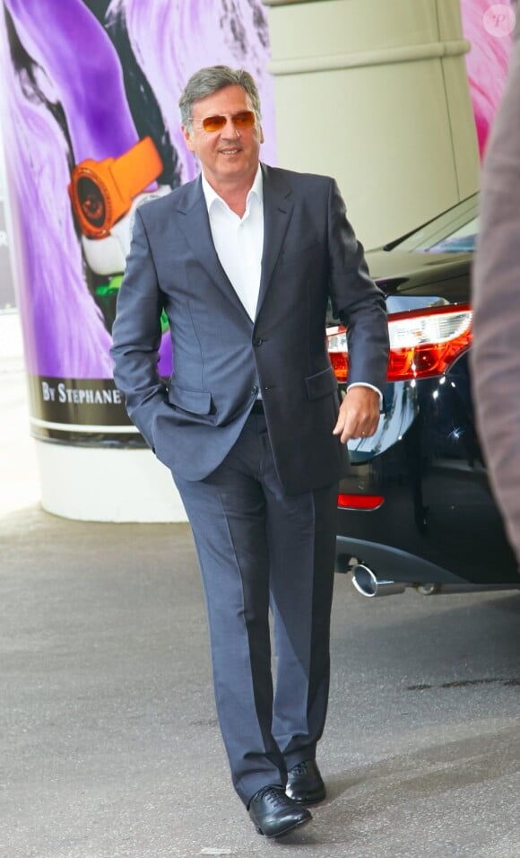 Daniel Auteuil arrivant à l'hôtel Martinez à Cannes pour la première réunion en huis-clos avec les membres du jury le 14 mai 2013