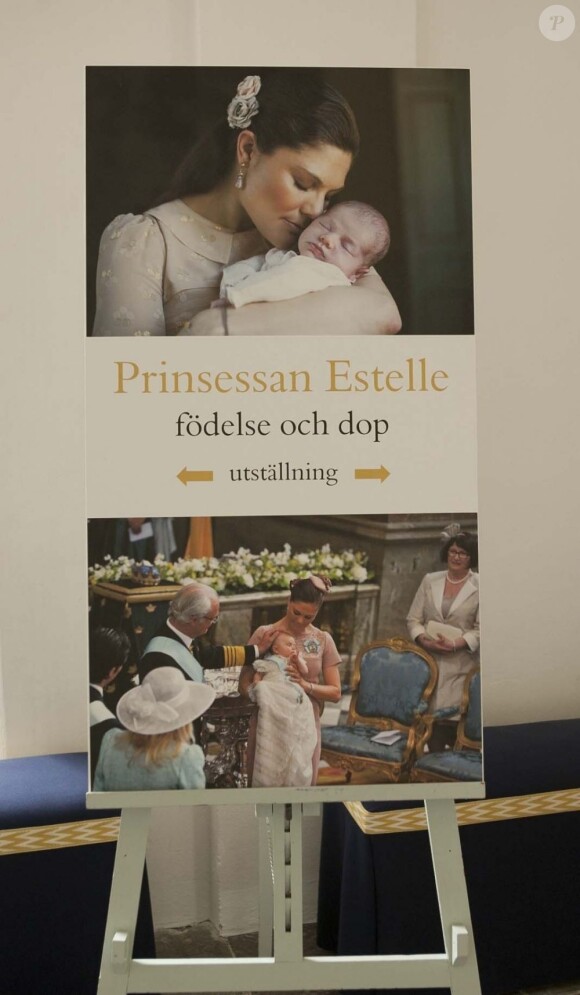 Victoria de Suède ouvrait le 15 mai 2013 au château de Strömsholm l'exposition consacrée à la naissance et au baptême de sa fille la princesse Estelle, précédemment présentée au palais royal à Stockholm.