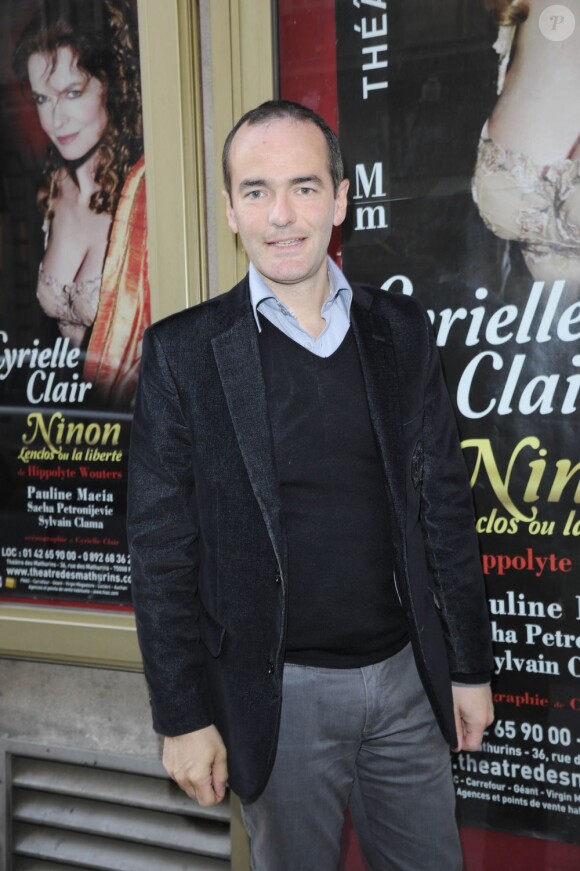 L'historien Franck Ferrand - Représentation de la pièce "Ninon, Lenclos ou la liberté" au Théâtre des Mathurins à Paris le 15 mai 2013.