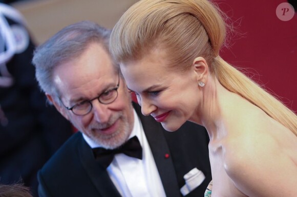 Nicole Kidman, Steven Spielberg - Montee des marches du film "Gatsby le Magnifique" pour l'ouverture du 66 eme Festival du film de Cannes a Cannes le 15 mai 2013.