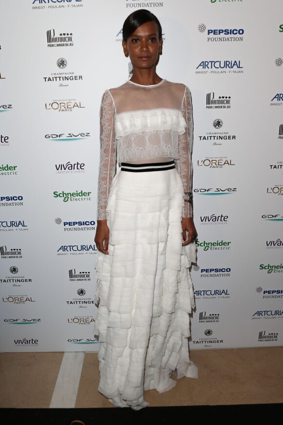 Liya Kebede à la soirée Planet Finance dans le grand salon du Carlton à l'occasion du 66eme festival de Cannes le 16 mai 2013.
