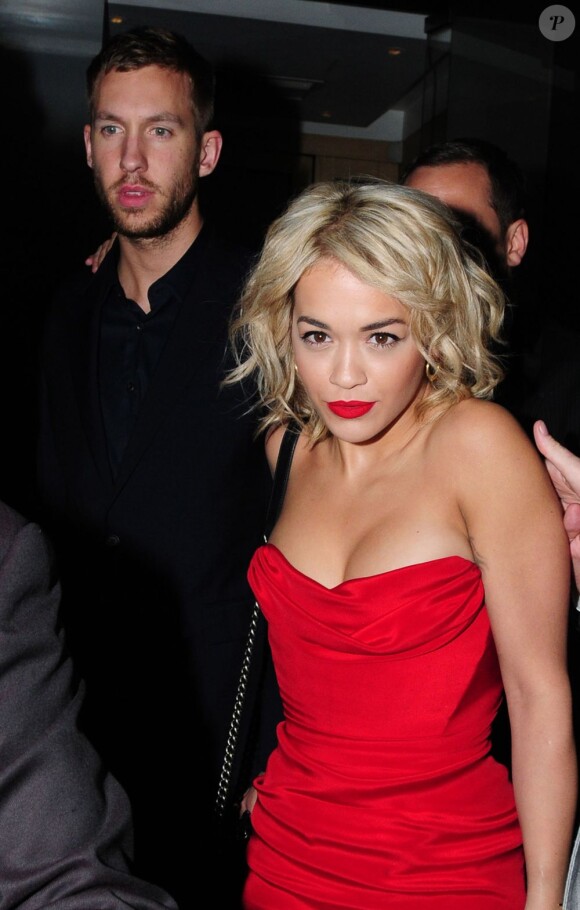 Rita Ora et Calvin Harris à la sortie du Proud Camden à Londres, le 16 mai 2013.