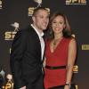 Jessica Ennis avec son fiancé Andy Hill lors de la soirée Sports Personality of the Year le 16 décembre 2012. Le couple s'est marié le 18 mai 2013 dans le Derbyshire.