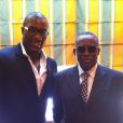 Teddy Riner avec le ministre des Sports du Gabon, lors de sa première visite en Afrique noire, le weekend du 18 et 19 mai 2013