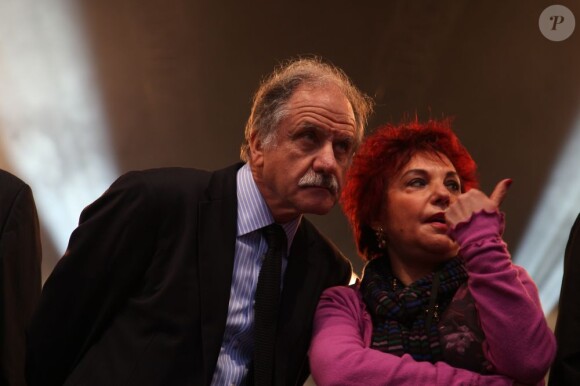 Noël Mamère et Esther Benbassa au Concert pour tous à la place de la Bastille à Paris, le 21 Mai 2013.