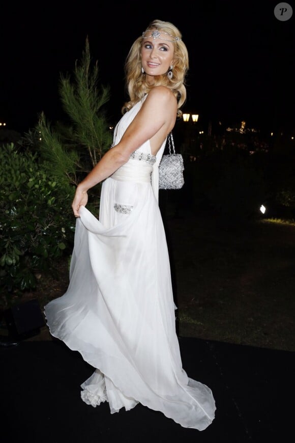 Paris Hilton à la soirée organisée par le bijoutier suisse de Grisogono à l'Eden Roc au Cap d'Antibes lors du 66eme Festival du film de Cannes, le 21 mai 2013.