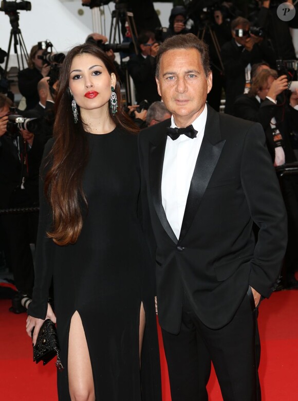 Eric et Yasmine Besson sur le tapis rouge de All is lost lors du 66eme Festival du film de Cannes, le 22 mai 2013.