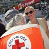 Le Prince Albert II de Monaco et la Princesse Charlene rendent visite aux membres de la Croix Rouge qui seront sur le circuit du Grand Prix de Formule 1 de Monaco - Le 23 mai 2013