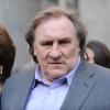 Gérard Depardieu et Jacqueline Bisset sur le tournage du film Welcome to New York sur l'affaire DSK à New York le 3 mai 2013.