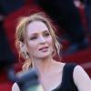 Uma Thurman lors de la montée des marches du film The Immigrant au Palais des Festivals à Cannes, le 24 mai 2013.