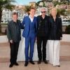 John Hurt, Tom Hiddleston, Jim Jarmusch et Tilda Swinton lors de la conférence de presse du film Only Lovers Left Alive au Festival de Cannes le 25 mai 2013
