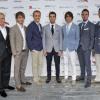 Les pilotes de Formule 1 lors du Amber Lounge Fashion Show à Monaco au Méeridien Beach Plaza le 24 mai 2013