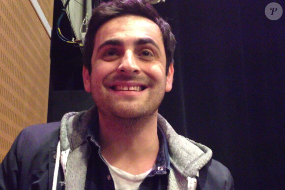Camille Combal dans les coulisses de Virgin Radio le 24 mai 2013 à Paris.