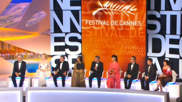 Les membres du jury lors de la cérémonie de clôture et la remise des prix du Festival de Cannes le 26 mai 2013