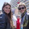 Valentino Rossi et sa compagne Linda Morselli dans les travées du paddock du Grand Prix de Monaco le 26 mai 2013