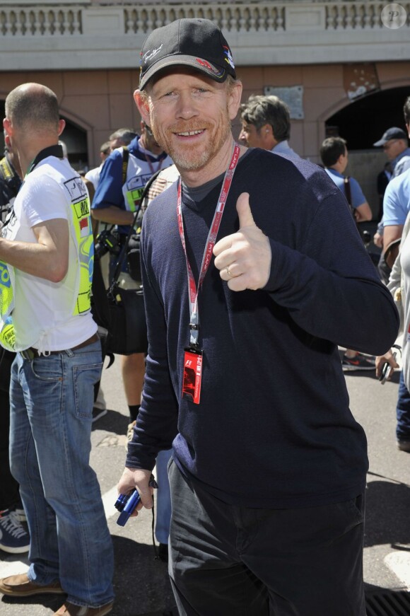 Ron Howard dans les travées du paddock du Grand Prix de Monaco le 26 mai 2013