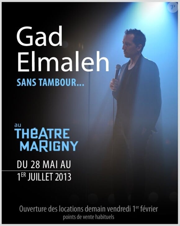 Sans tambour, le nouveau spectacle de Gad Elmaleh attendu pour le 28 mai 2013.