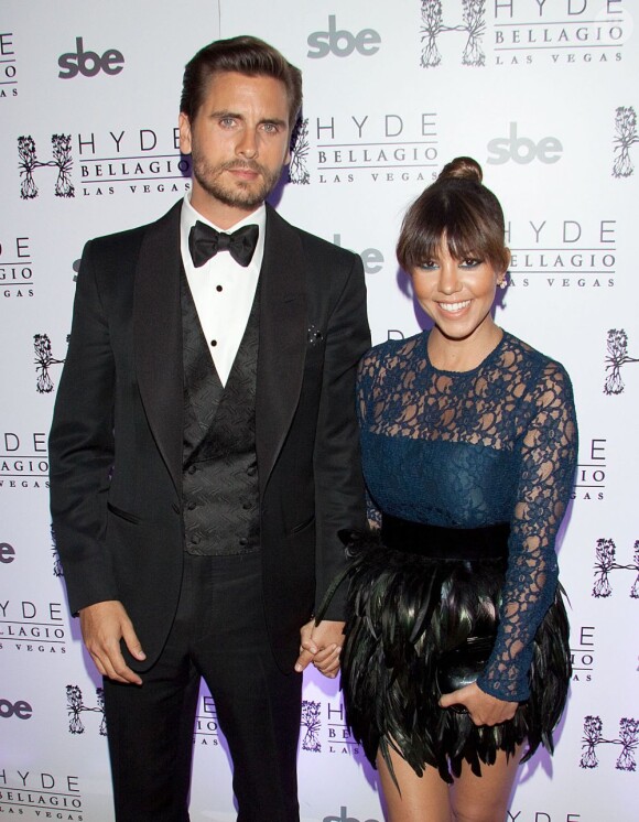 Scott Disick et Kourtney Kardashian, ravissant couple au Hyde à Las Vegas. Le 26 mai 2013.