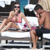 Rita Rusic, 53 ans, avec son boyfriend Riccardo, 39 ans, à Miami le 25 mai 2013.