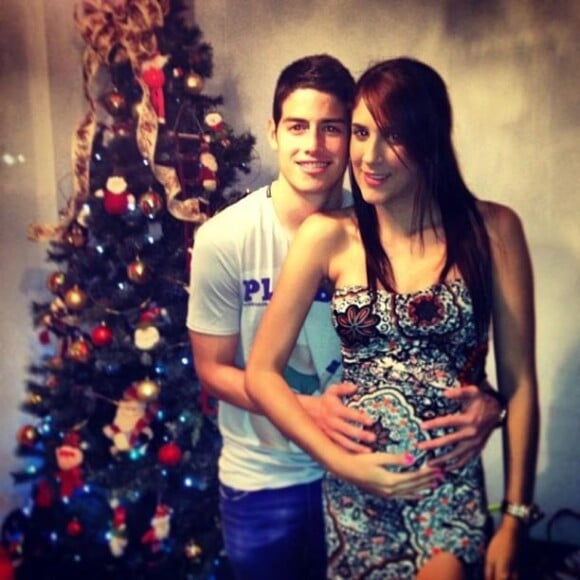 James Rodriguez avec sa femme Daniela - Noël 2012