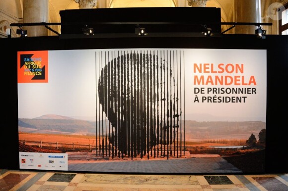 Inauguration de l'exposition consacrée à Nelson Mandela à l'Hôtel de ville à Paris le 29 mai 2013.