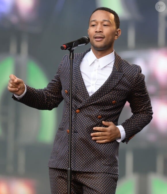 John Legend lors du concert Sound of Change, à Londres, le samedi 1er juin 2013.
